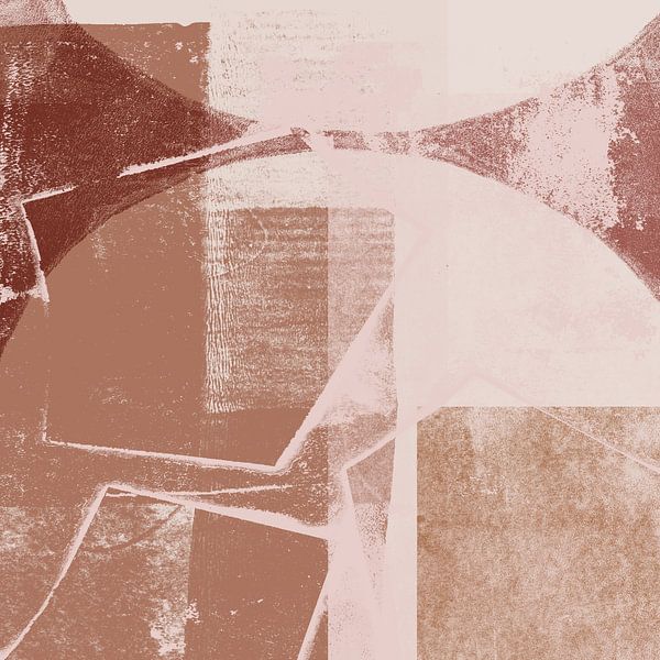 Raw Romance. Modern abstract art in warm colors IX by Dina Dankers