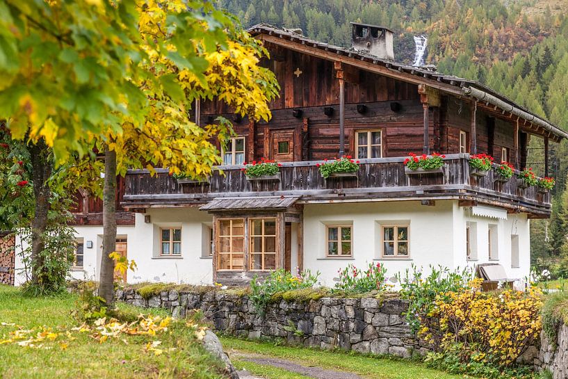 Oude boerderij in Kasern in het Hintere Ahrntal, Zuid-Tirol van Christian Müringer