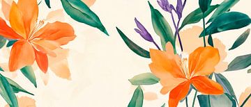 Blooming dreams - kleurrijke flora Levendige elegantie van Poster Art Shop