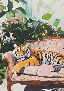 Ein Tiger entspannt