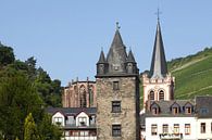 Market tower, Wernerkapelle and Stadtkirche Sankt Peter, Bacharach am Rhein, Unesco World Heritage U von Torsten Krüger Miniaturansicht