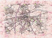 Kaart van Perpignan in de stijl 'Soothing Spring' van Maporia thumbnail