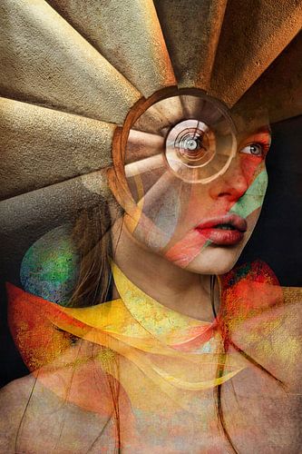 Portrait with stairs