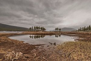 Stormachtig weer in Noorwegen (Pålsbufjorden - Geilo) van Marcel Kerdijk