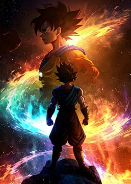 Son Goku in de ruimte van Inspire Art