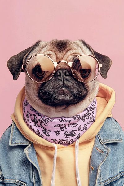 Pug by Poster Art Shop