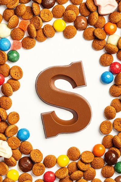 Chocolate letter S with spiced nuts for Saint Nicholas by Iryna Melnyk