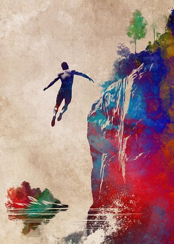 Springen naar het water #zwemmen #sport