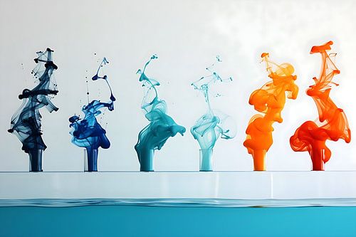 Abstract paint splatter pattern