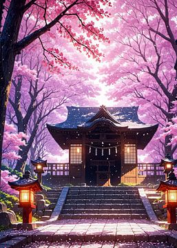 Japanse schrijn Kersenbloesem Sakura Lente van Ruzerin