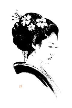 geishagezicht van Péchane Sumie