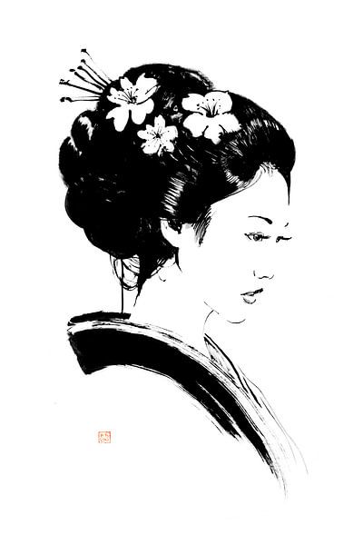 geisha face by Péchane Sumie