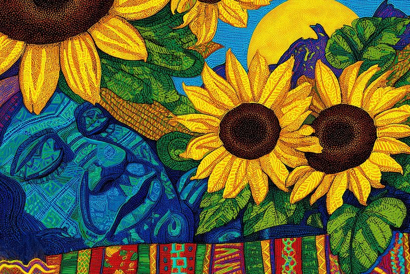 portrait d'une femme avec des fleurs par Egon Zitter