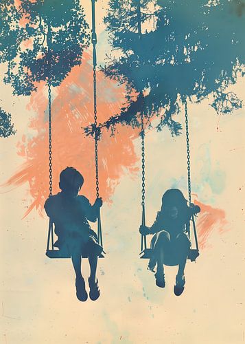 Kids on swings