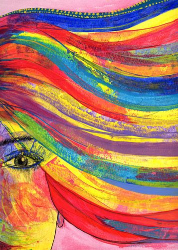 Layers of Freedom, colourful abstract modern