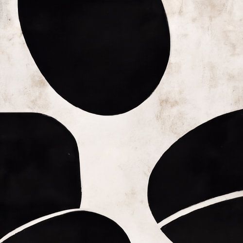 Modern shapes and lines and black and beige