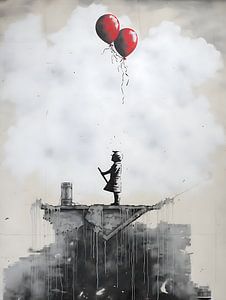 Banksy-Hommage Niemals aufgeben