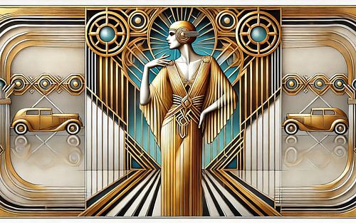 Elegante Art Deco Scène