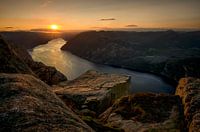 Preikestolen zonsondergang