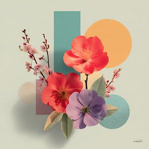 Abstrakt mit Blumen