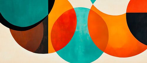 Abstracte kleurencombinatie met cirkels