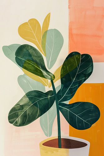 Peinture végétale Japandi