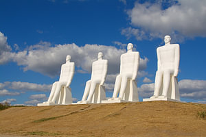 Witte mannen aan de kust