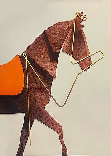 Houtsculptuur paard schilderen van Paijo Sukirman