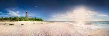 Vuurtoren op het strand van Sanibel Island in Florida. van Voss Fine Art Fotografie