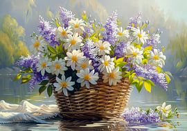 Korb voller Blumen Nr.2 von ByNoukk