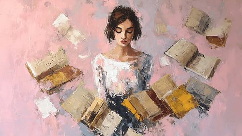 Floating Books Reveal Her Hidden Memories