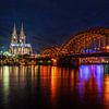 Cologne in the Blue Hour: The Cathedral and the Hohenzollernbrücke by Bart Ros
