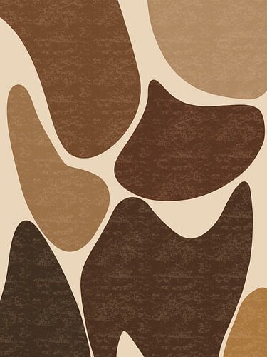 Abstracte Vormen Bruin van Gypsy Galleria