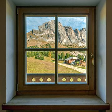 Dolomites window view by Michael Valjak