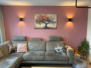 Klantfoto: Kleurrijk Boom Schilderij | Eternal Spring Magic van Blikvanger Schilderijen