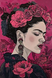 Frida Japanese Syle by Poster Art Shop