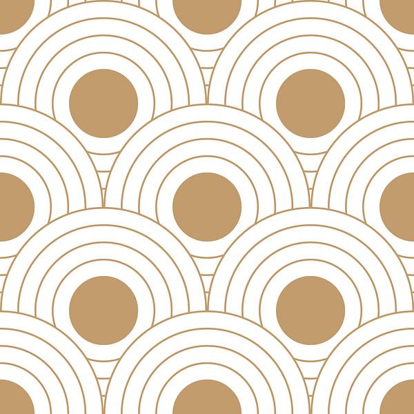 Abstract geometric illustration in  dark yellow ocher and white 6 by Dina Dankers