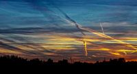 Sunset over the city of Drachten