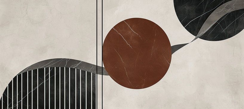 Modern Abstract Terracotta van De Mooiste Kunst