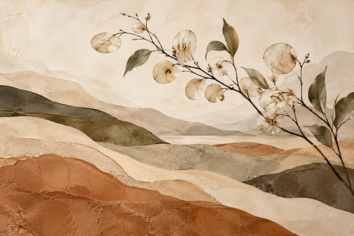 Dunes en terre cuite ornées de graines gracieuses