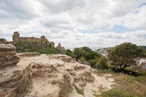 De ruine Hastings in Engeland