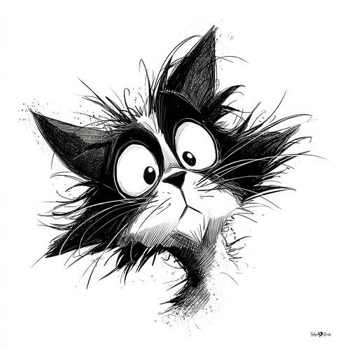 Cartoontje poes