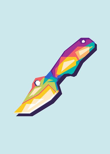 Mini-Messer Popart von Rizky Dwi Aprianda