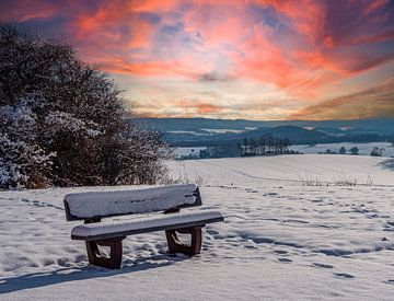 Winterlicher Blick über das Erzgebirge in Sachsen von Animaflora PicsStock
