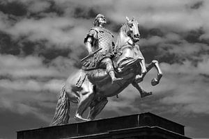 "Golden Horseman" statue in Dresden