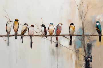 Vogels op een tak van Studio Allee