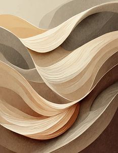 Abstract beige in golf naar bruin