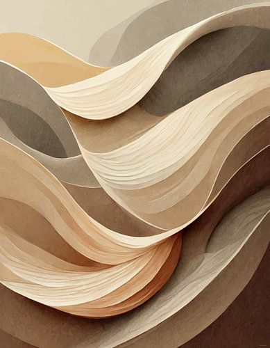 Abstract beige in wave to brown
