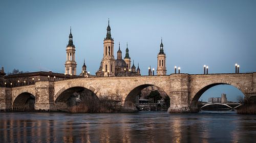 Zaragoza - Puente de Piedra - El Pilar in der Morgendämmerung I