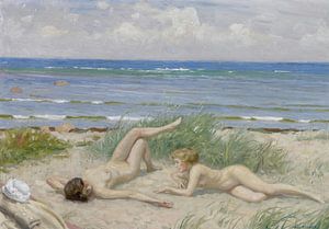 Mädchen am Strand, Båstad